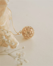 Pregnancy bola Flower of life Yellow colour on chain  Ilado