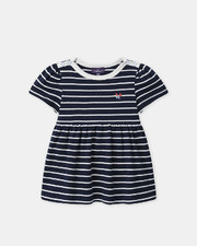 Short-sleeved striped dress Navy blue colour  Sergent Major