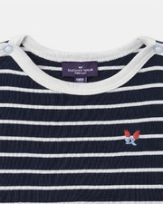 Short-sleeved striped dress Navy blue colour  Sergent Major