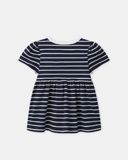 Short-sleeved striped dress Navy blue colour  Sergent Major