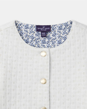 Ecru cardigan with ‘little flower’ detail Ecru colour Sergent Major