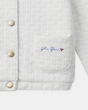 Ecru cardigan with ‘little flower’ detail Ecru colour Sergent Major