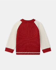 Two-tone zip-up cardigan Red colour  Sergent Major