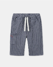 Striped trousers with drawstring Navy blue colour Sergent Major