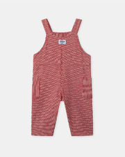 Striped dungarees with pockets Red colour  Sergent Major