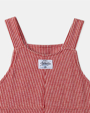Striped dungarees with pockets Red colour  Sergent Major