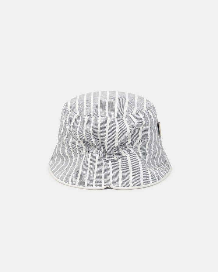 Striped hat with zebra patch Grey colour Sergent Major