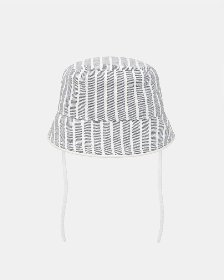 Striped hat with zebra patch Grey colour Sergent Major