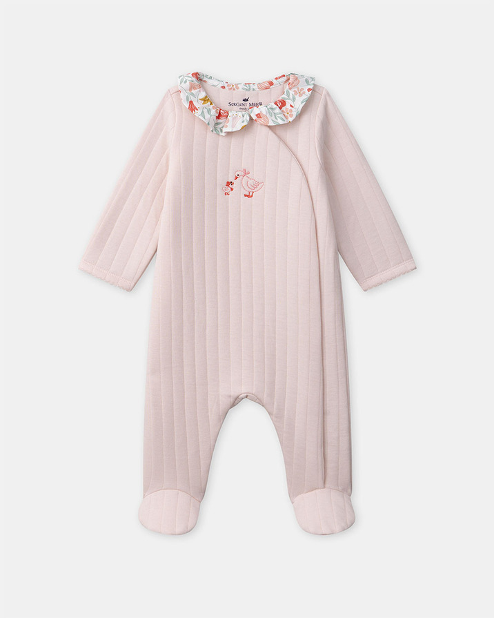 Pink romper with ruffled collar Pink colour  Sergent Major