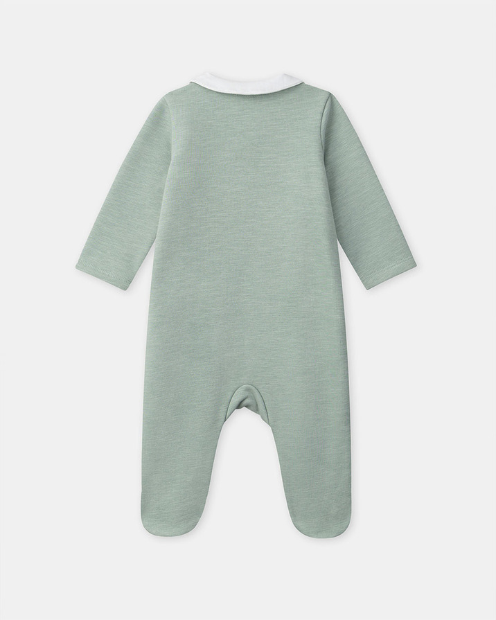 Dog patch collar onesie Green colour  Sergent Major