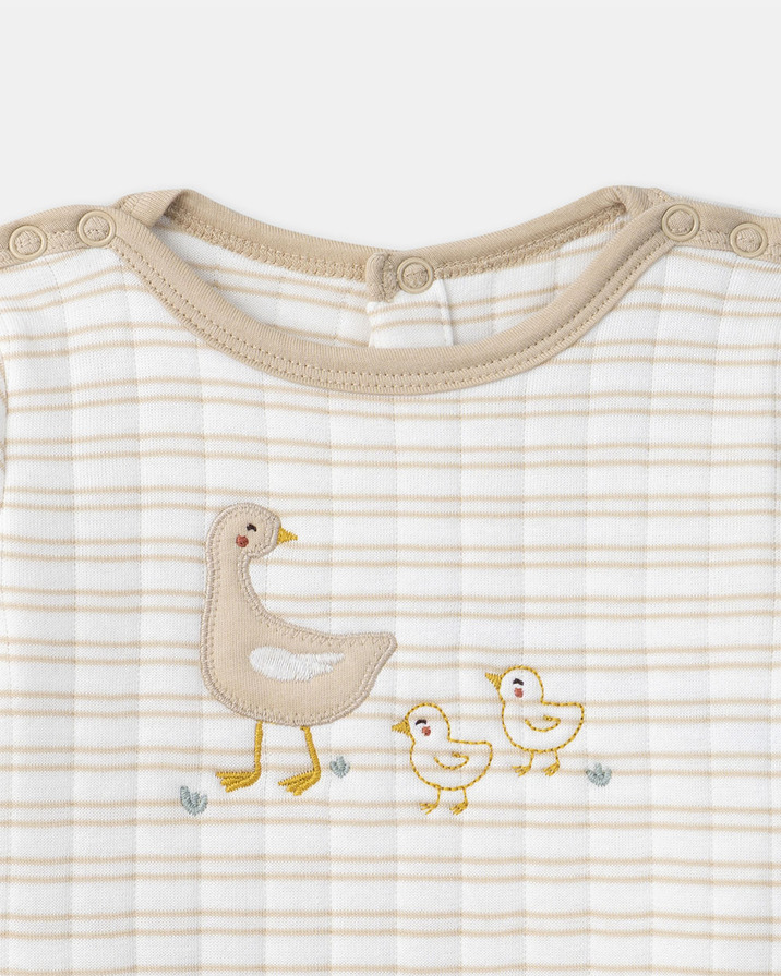 Goose embroidered onesie Beige colour  Sergent Major