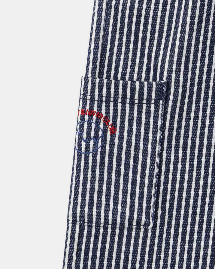 Striped trousers with drawstring Navy blue colour Sergent Major