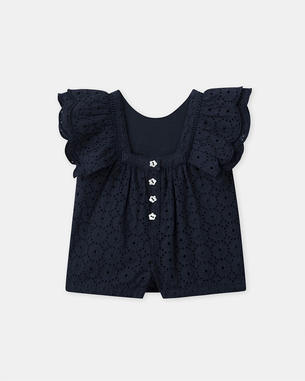 Short ruffled jumpsuit Navy blue colour  Sergent Major