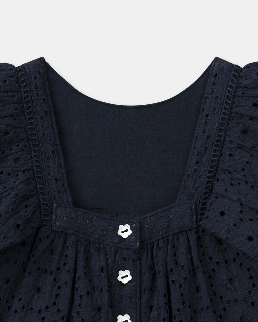Short ruffled jumpsuit Navy blue colour  Sergent Major