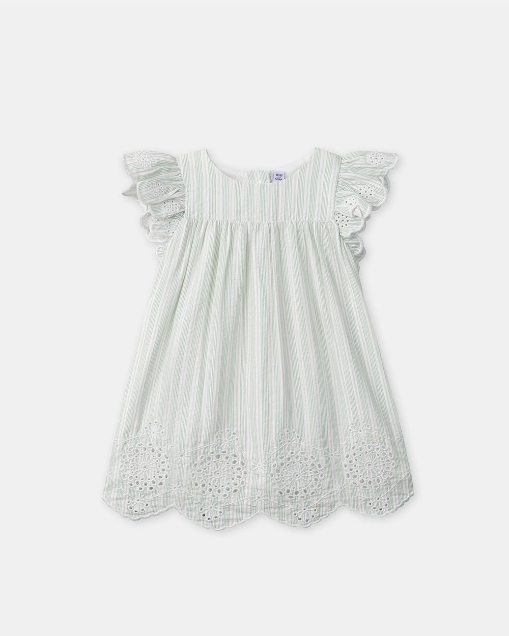 Embroidered striped dress Green colour  Sergent Major