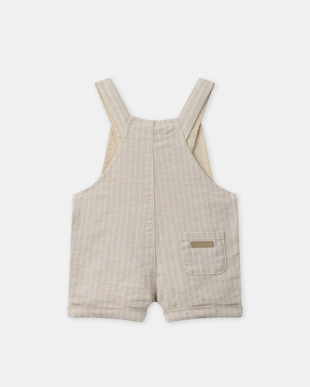 Striped dungarees and bodysuit set Beige colour  Sergent Major