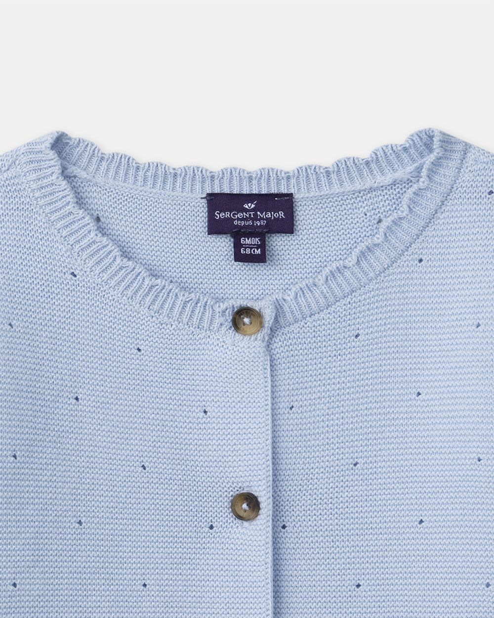 Cardigan with knots Blue colour  Sergent Major