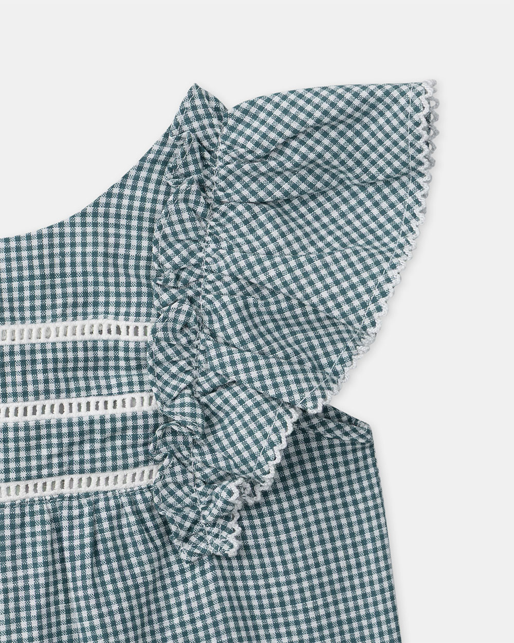 Fancy gingham playsuit Blue colour  Sergent Major