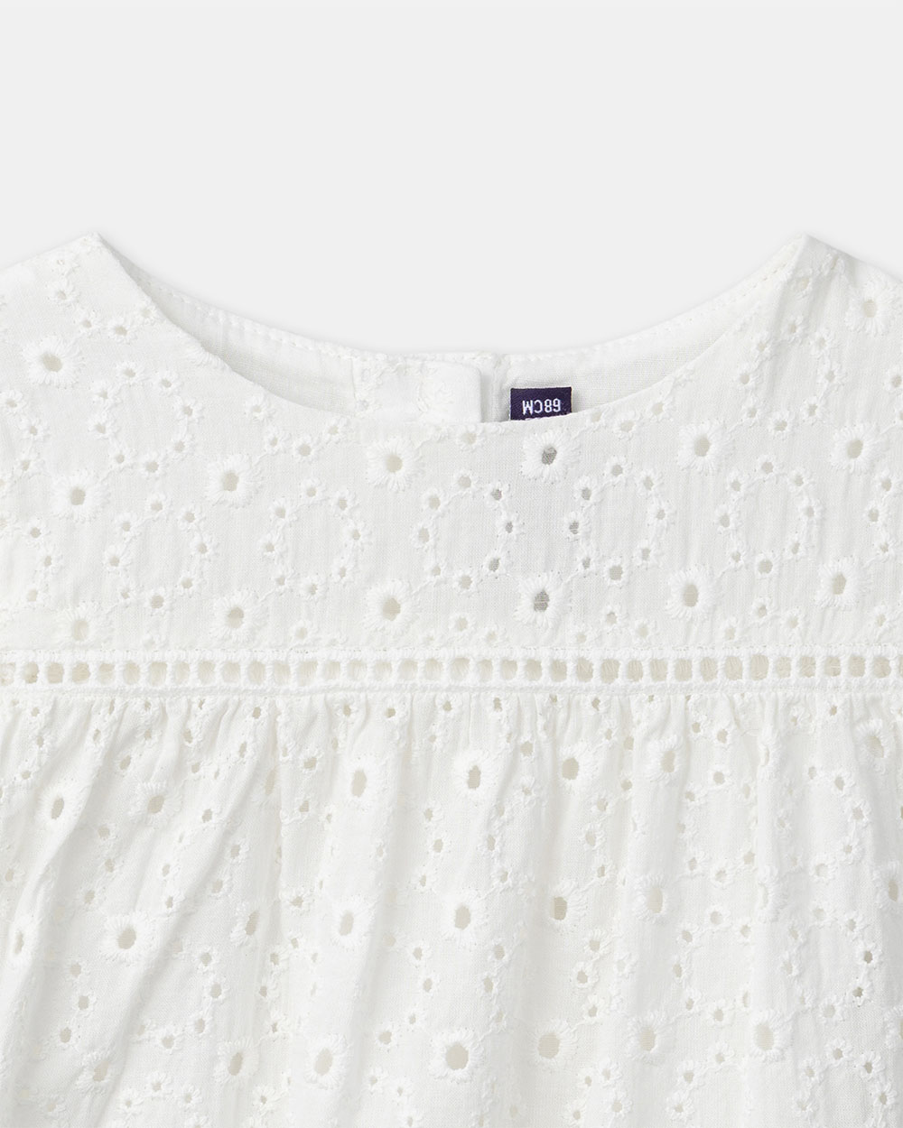 Embroidered short-sleeved blouse Ecru colour  Sergent Major