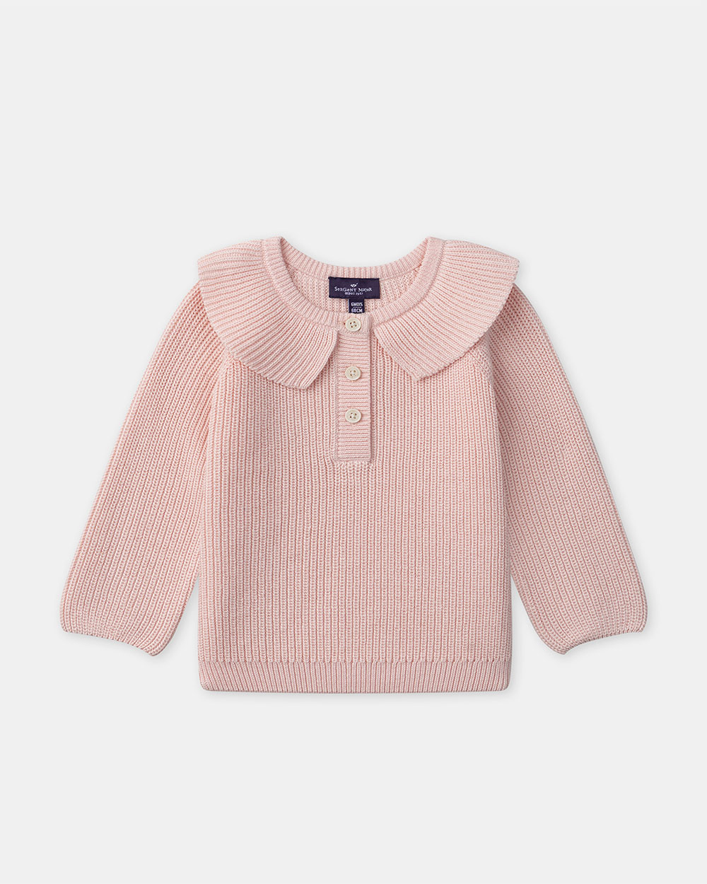 Button-up jumper with collar Light pink colour  Sergent Major