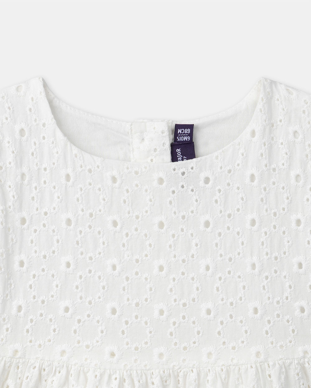 Embroidered dress and bloomers Ecru colour  Sergent Major