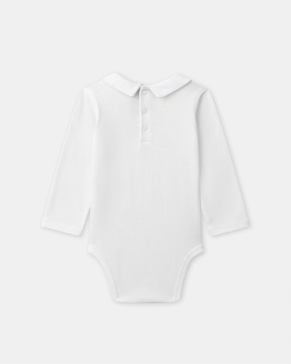 Long-sleeved bodysuit with collar Ecru colour  Sergent Major