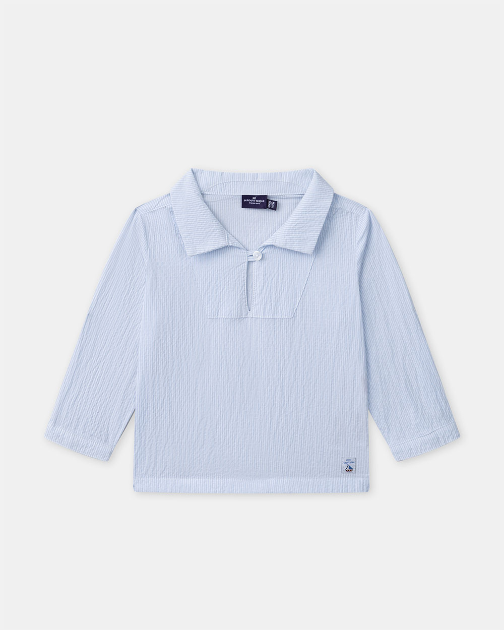 Striped shirt with roll-up sleeves Blue colour  Sergent Major