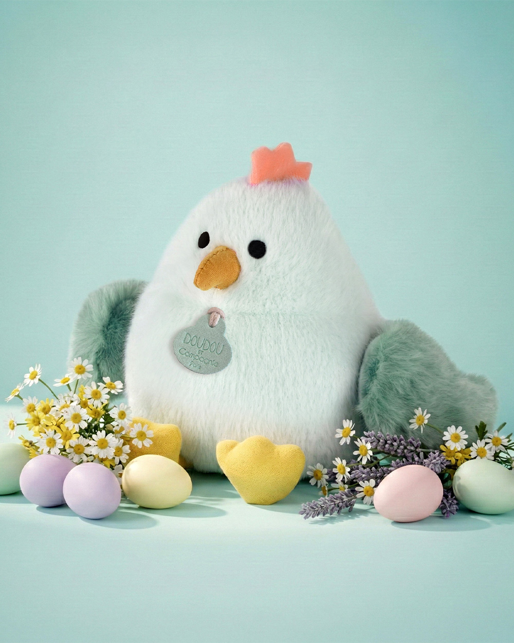 Piou chick soft toy 15 cm Almond colour  Doudou et Compagnie