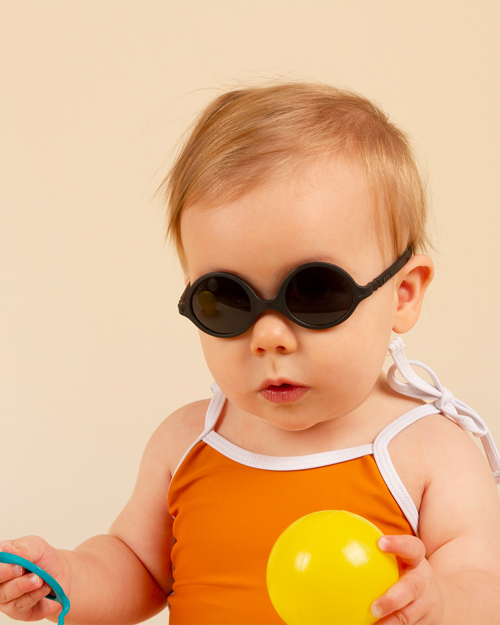 Diabola baby sunglasses 0-1 year Black colour  Ki Et La