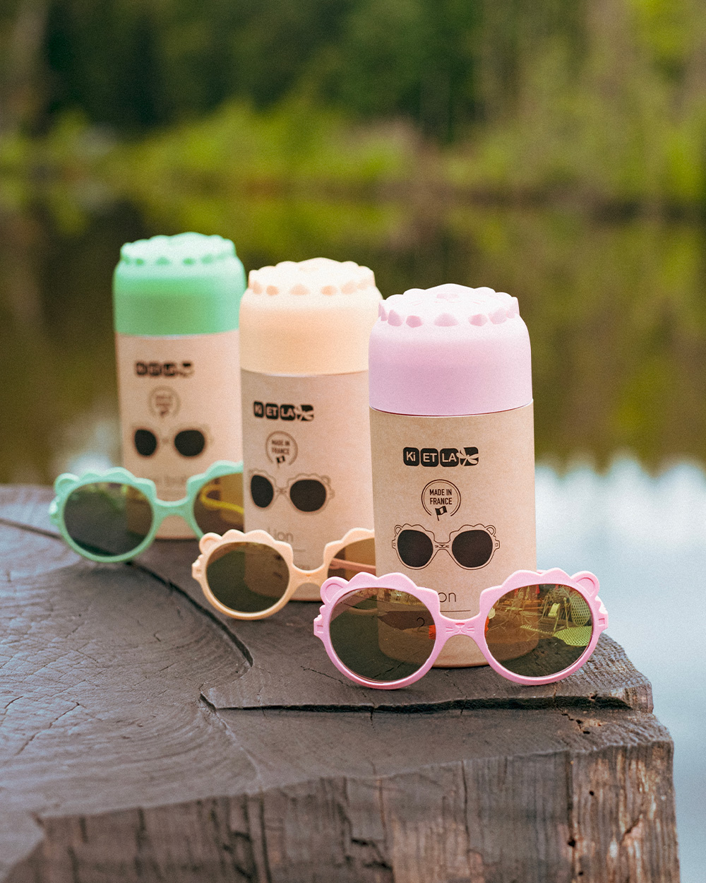 Baby sunglasses Lion 0-1 year Sage colour  Ki Et La