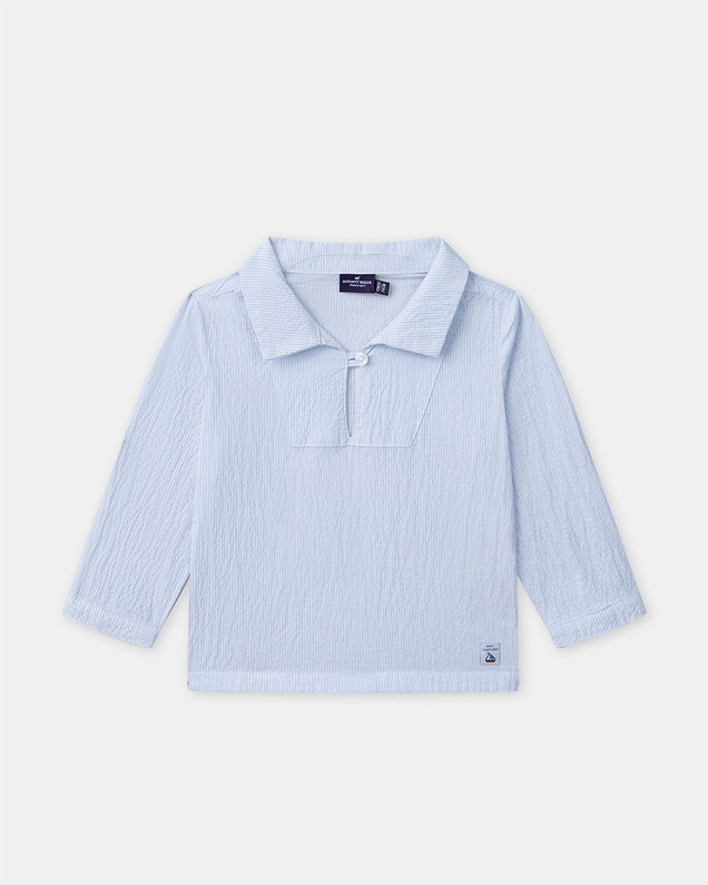 Striped shirt with roll-up sleeves Blue colour  Sergent Major