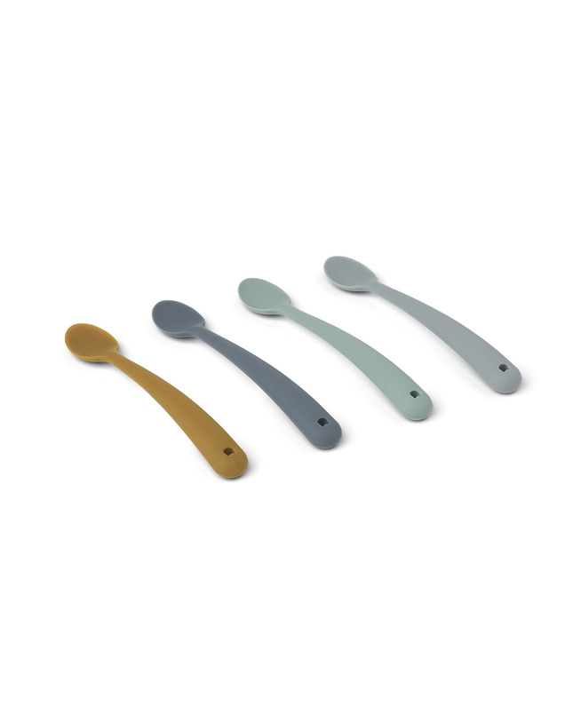Set of 4 Siv spoons Blue multi mix colour  Liewood