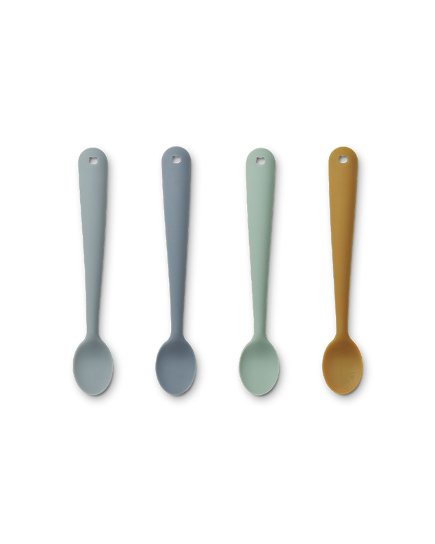 Set of 4 Siv spoons Blue multi mix colour  Liewood
