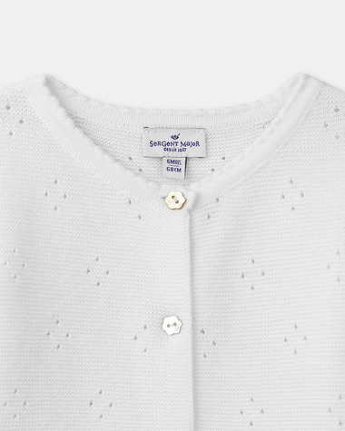 Openwork knit cardigan Ecru colour  Sergent Major