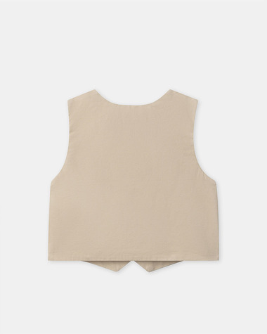 Sleeveless twill jacket Beige colour  Sergent Major