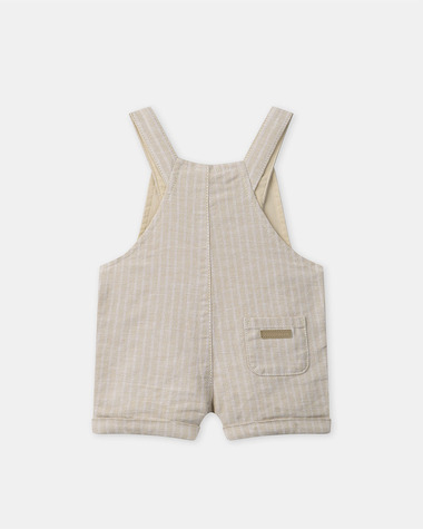 Striped dungarees and bodysuit set Beige colour  Sergent Major