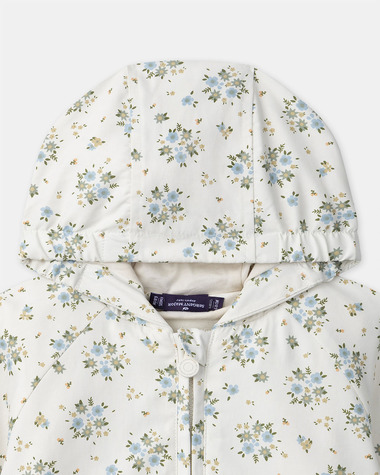 3-in-1 raincoat with floral print Ecru colour  Sergent Major