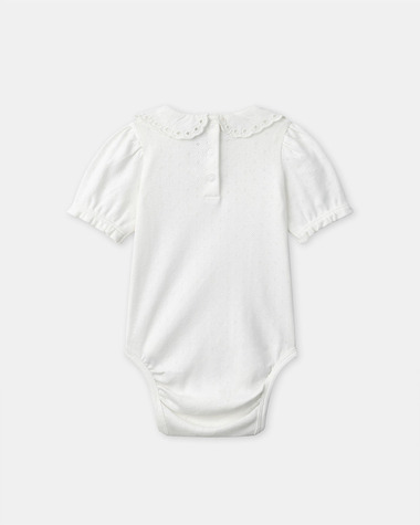 &lsquo;Bisous sal&eacute;s&rsquo; collar bodysuit Ecru colour  Sergent Major