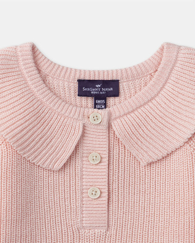 Button-up jumper with collar Light pink colour  Sergent Major