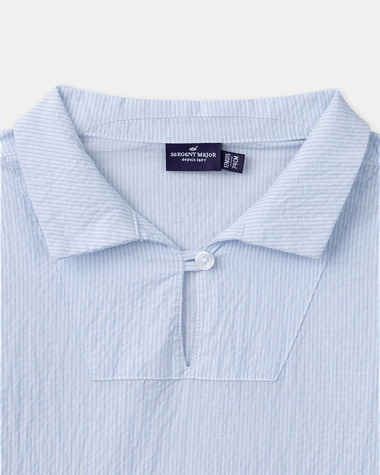 Striped shirt with roll-up sleeves Blue colour  Sergent Major
