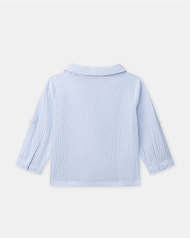 Striped shirt with roll-up sleeves Blue colour  Sergent Major