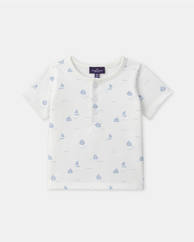Boat print T-shirt Ecru colour  Sergent Major