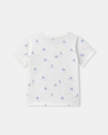 Boat print T-shirt Ecru colour  Sergent Major