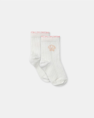 Ribbed shell socks Ecru colour  Sergent Major