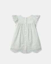 Embroidered striped dress Green colour  Sergent Major