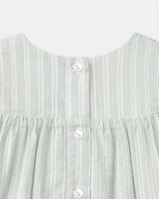 Embroidered striped dress Green colour  Sergent Major