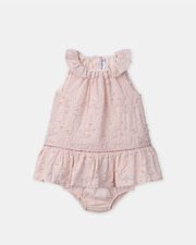 Floral embroidered dress Pink colour Sergent Major