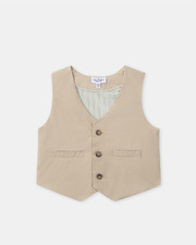 Sleeveless twill jacket Beige colour  Sergent Major