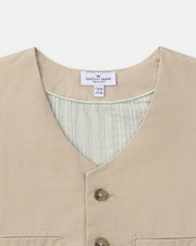 Sleeveless twill jacket Beige colour  Sergent Major