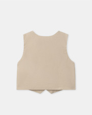 Sleeveless twill jacket Beige colour  Sergent Major